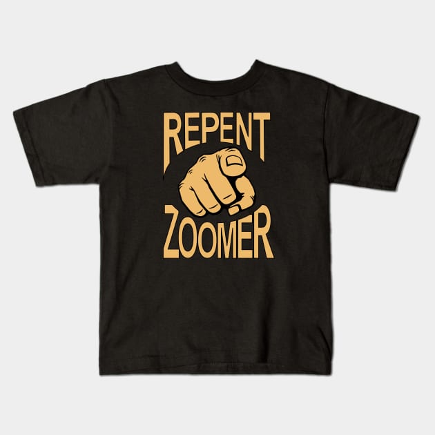 Repent Zoomer Kids T-Shirt by SunGraphicsLab